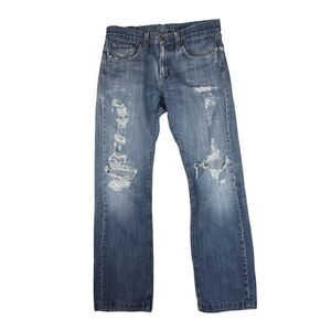 Levi's Capital E Hesher Straight Jeans Mens 30x32 USA Hand Made Denim *HEMMED*